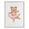 Stupell Industries Ballerina Teddy Bear Framed Print Under Glass, design by Amy Hall